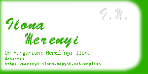 ilona merenyi business card